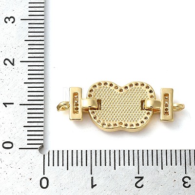 Rack Plating Brass Micro Pave Clear Cubic Zirconia Butterfly Links Connector Charms KK-K385-102G-1