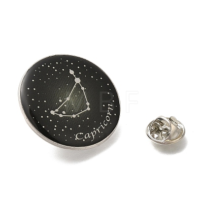 Twelve Constellation Creative Alloy Badges Constellation Brooches LS-JEWB-S033-01P-J-1