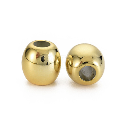 UV Plating Acrylic European Large Hole Beads PACR-T005-09-1