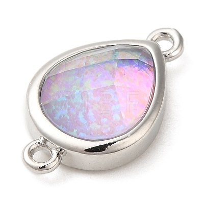 Synthetic Opal Connector Charms KK-S370-01P-1