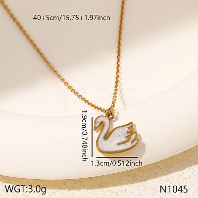 304 Stainless Steel Enamel Pendant Necklaces for Women WGD4D92-05-1