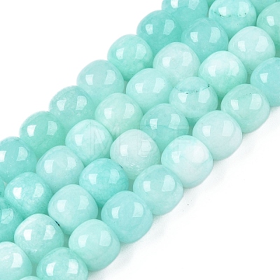 Dyed Natural White Jade Beads Strands G-T138-S09-1