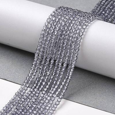 Transparent Gradient Color Glass Beads Strands GLAA-G101-2mm-12-1