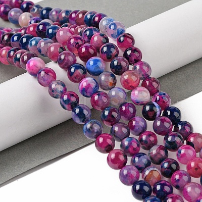 Natural Agate Bead Strands G-C116-B01-02-1