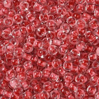 Transparent Inside Colours Glass Seed Beads SEED-A032-04J-1