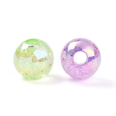 Transparent Crackle Acrylic Beads OACR-I015-41-1