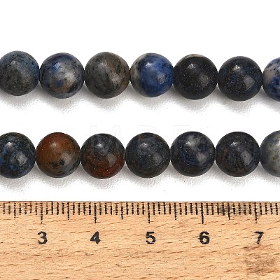 Natural Dumortierite Beads Strands G-F826-A01-8mm-1