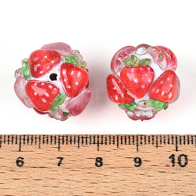 Fruit Round Resin Beads RESI-T059-03D-1