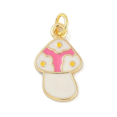 Brass Enamel Pendants KK-B114-17G-03-1