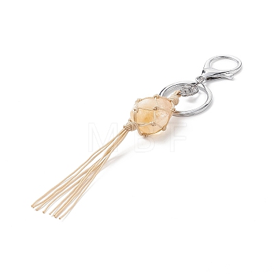 Natural Mixed Gemstone Tassel Keychain KEYC-TA00001-1