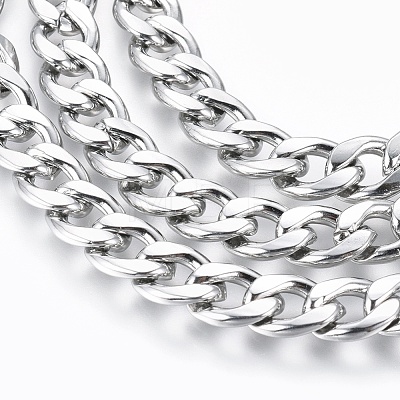 Men Curb Chain Necklace NJEW-F027-46-1