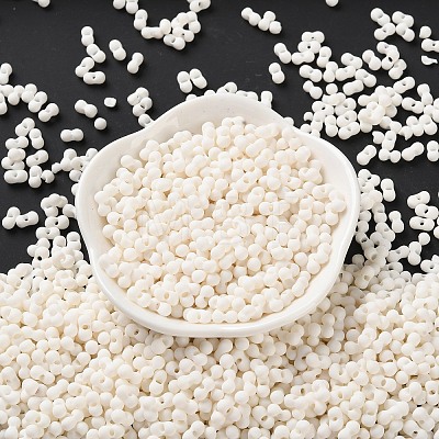 Rubberized Style Glass Seed Beads SEED-Z003-01J-1