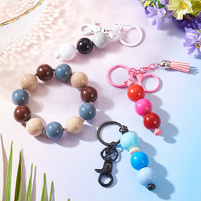15Pcs 3 Colors Opaque Acrylic Beads SACR-TADJ0001-04-1