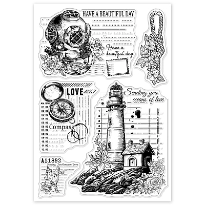 Custom Summer Theme PVC Plastic Clear Stamps DIY-WH0631-0047-1