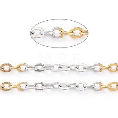 Two Tone 304 Stainless Steel Cable Chains CHS-B001-04-1