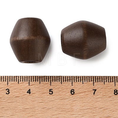 Spray Painted Wooden European Beads WOOD-A029-05A-1