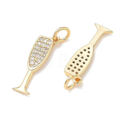 SHEGRACE Brass Clear Cubic Zirconia Charms XGRQ3P578-631G-1