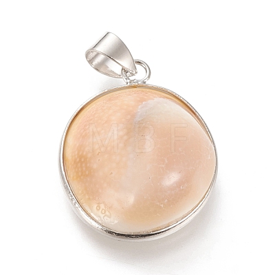 Natural Conch Shell Pendants KK-P183-A01-1