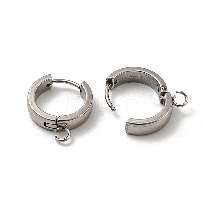 Tarnish Resistant 201 Stainless Steel Huggie Hoop Earrings Findings STAS-A167-01T-P-1