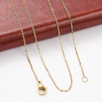 304 Stainless Steel Cable Chain Necklaces NJEW-M151-24G-1