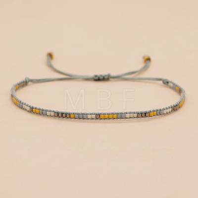 Bohemian Braided Adjustable Glass Seed Beaded Bracelets LS-EX8332-5-1