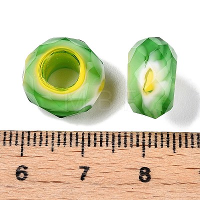 Two Tone Glass European Beads GDA009-5-1