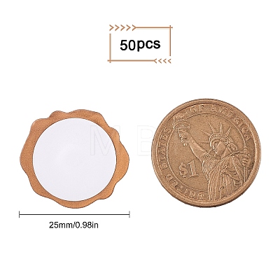 CRASPIRE 50Pcs Adhesive Wax Seal Stickers DIY-CP0006-08R-1