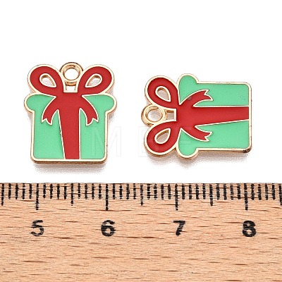 Christmas Theme Alloy Enamel Pendants ENAM-T020-33B-1