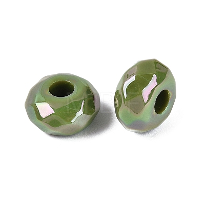 Opaque Acrylic European Beads OACR-E033-23O-1