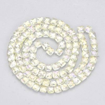 Electroplate Glass Beads Strands X-EGLA-S176-02-B05-1