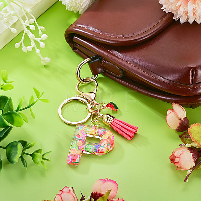 Fruit Series Letter Resin Keychains KEYC-TAC0033-02P-1