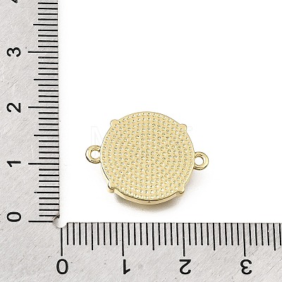 Virgin Mary Theme Brass Micro Pave Clear Cubic Zirconia Connector Charms CU-CBAF50C-05B-G02-1