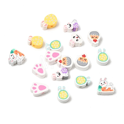 Easter Handmade Polymer Clay Beads CLAY-A006-01-1