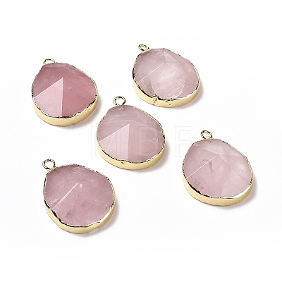 Natural Rose Quartz Pendants G-I207-14M-G-1