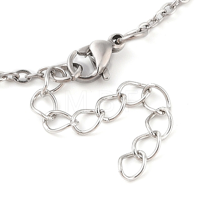 Non-Tarnish 304 Stainless Steel Cable Chain Cat Claw Pendant Necklaces for Women NJEW-Z046-02P-1