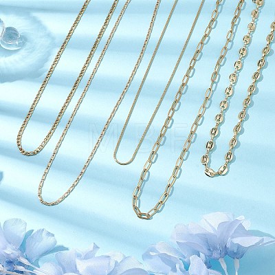 5Pcs 5 Styles 304 Stainless Steel Chain Necklaces Sets NJEW-JN05022-1