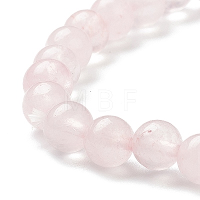 Natural Rose Quartz Beaded Stretch Bracelets BJEW-D446-B-11-1