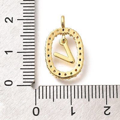 Brass Micro Pave Cubic Zirconia Pendants ZIRC-P123-01G-V02-1