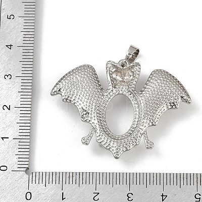 Brass Pendant Cabochon Settings KK-S521-17C-P-1