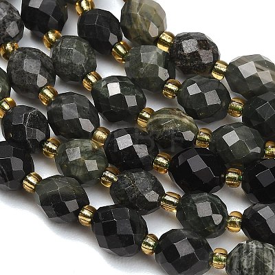 Natural Green Wood Lace Stone/Wooden Jasper Beads Strands GG-CBA4A3B-A03-1