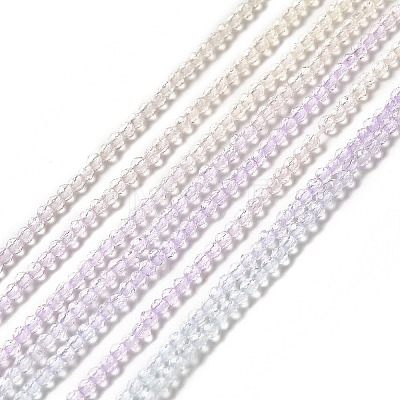 Transparent Gradient Color Glass Beads Strands GLAA-H021-01A-05-1