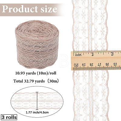 3 Rolls Guipure Non-Stretch Lace Trim OCOR-GF0004-52A-1