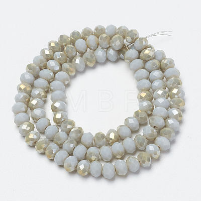 Electroplate Opaque Glass Beads Strands EGLA-A034-P4mm-H05-1