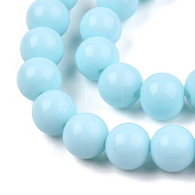 Opaque Solid Color Glass Beads Strands GLAA-T032-P4mm-10-1-1