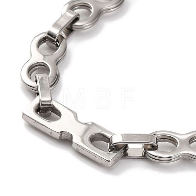 201 Stainless Steel Infinity Link Chain Necklace NJEW-F222-28P-1