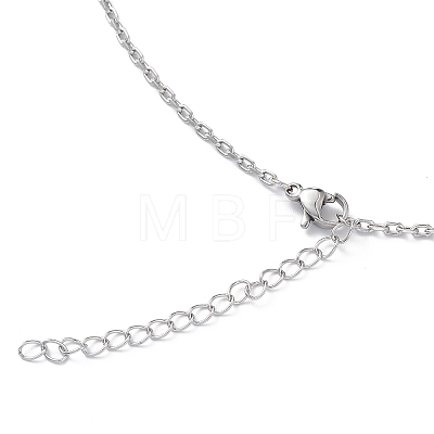 304 Stainless Steel Cable Chain Necklace for Men Women STAS-B039-05P-1