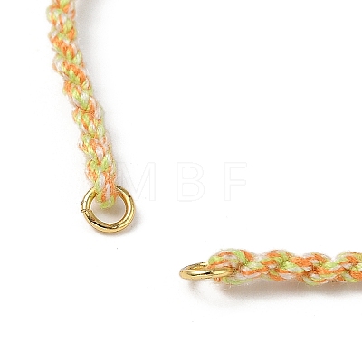 Braided Cotton Cord Bracelet Making MAK-L043-02G-03-1