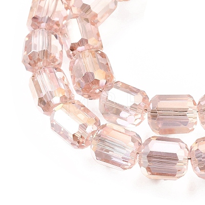 Electroplate Transparent Column Glass Beads Strands EGLA-A043-02-AB06-1