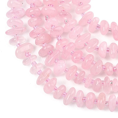 Natural Rose Quartz Beads Strands X-G-F821-B02-01-1