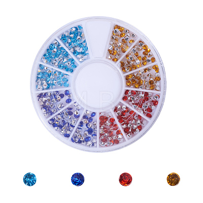 Acrylic Rhinestone Pointed Back Cabochons MRMJ-S028-001A-1